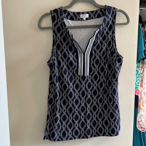 Crown & Ivy navy tank top - Picture 1 of 5